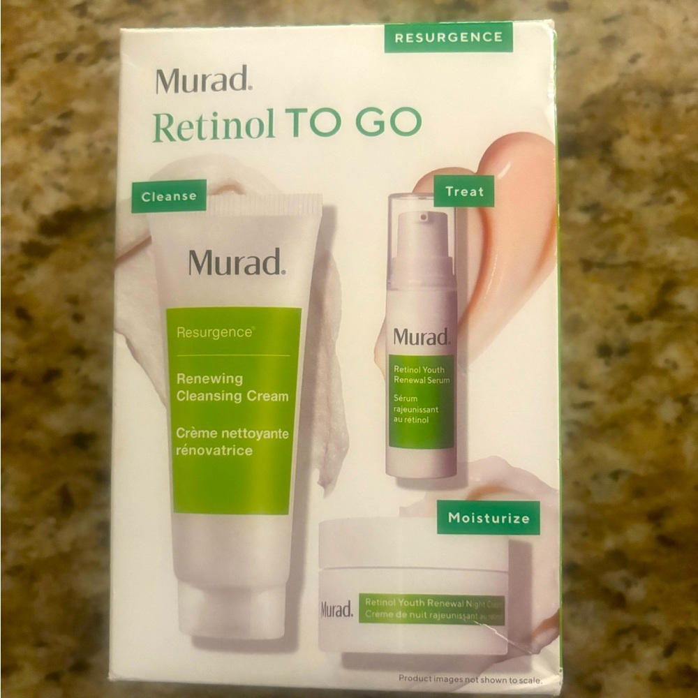 Murad Retinol To Go travel set cleanser, serum and night cream new in box